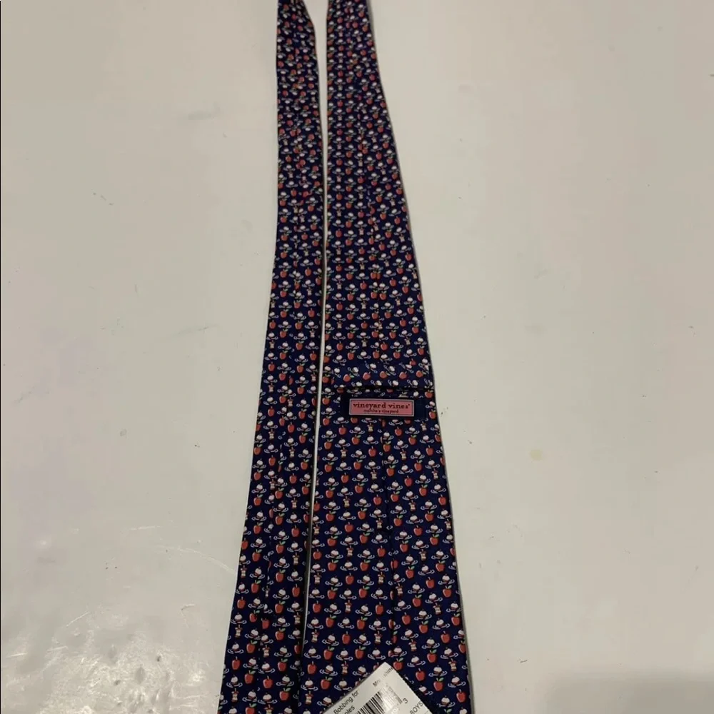 Vineyard Vines Bobbing For Apples Silk Boys Tie - Picture 7 of 8